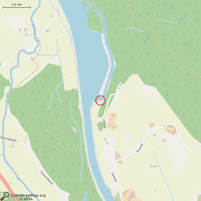 Карта где находится Причал велосипедной переправы (Суикки) в среднем масштабе
