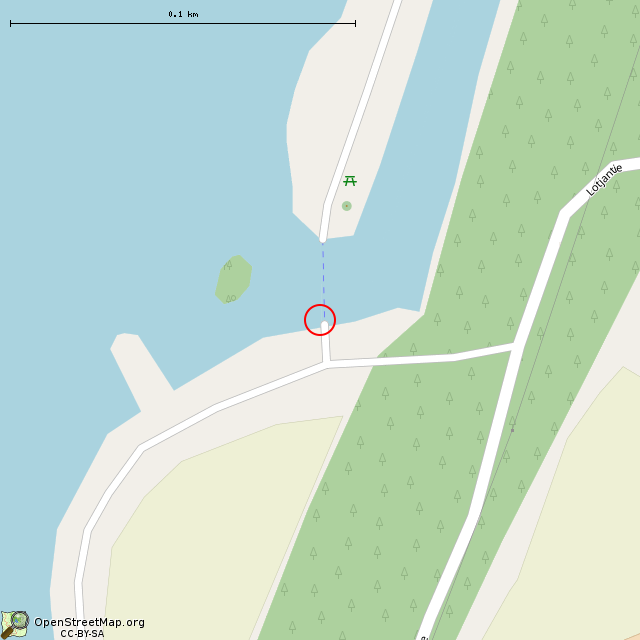 Карта где находится Причал велосипедной переправы (Суикки) в крупном масштабе