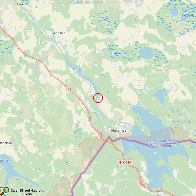 Карта где находится Причал велосипедной переправы (Суикки) в мелком масштабе