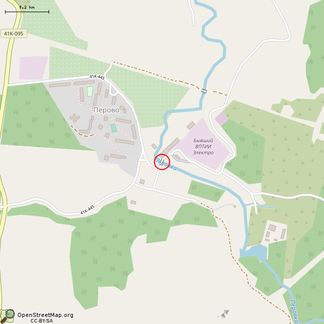 Карта где находится Мост ( Дамба при финском заводе) (Перово) в среднем масштабе