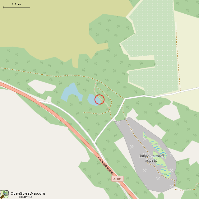 Карта где находится Пирс для купания в среднем масштабе