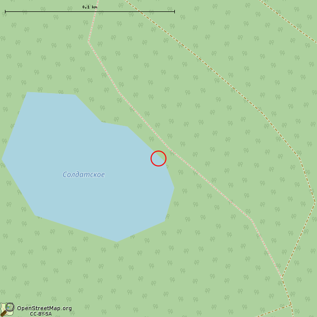 Карта где находится Пирс для купания в крупном масштабе