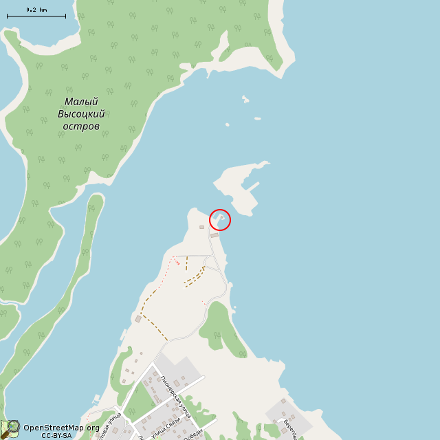 Карта где находится Пристань в среднем масштабе