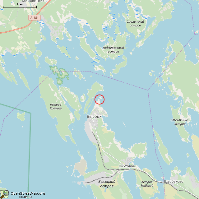 Карта где находится Пристань в мелком масштабе