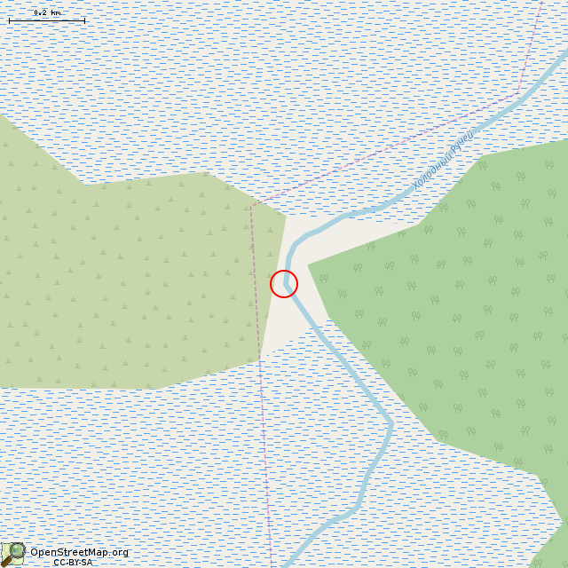 Карта где находится Бывшая дорога из Ала Кууса в Сикниеми в среднем масштабе