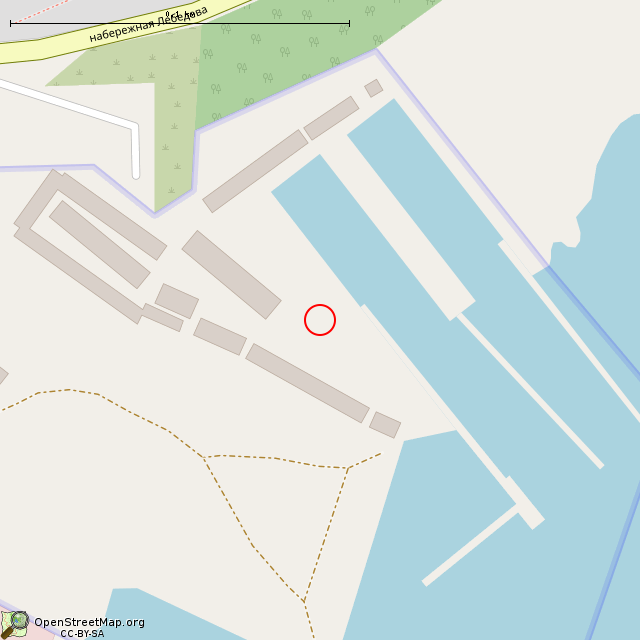 Карта где находится Причал № 29а (Приморск) в крупном масштабе