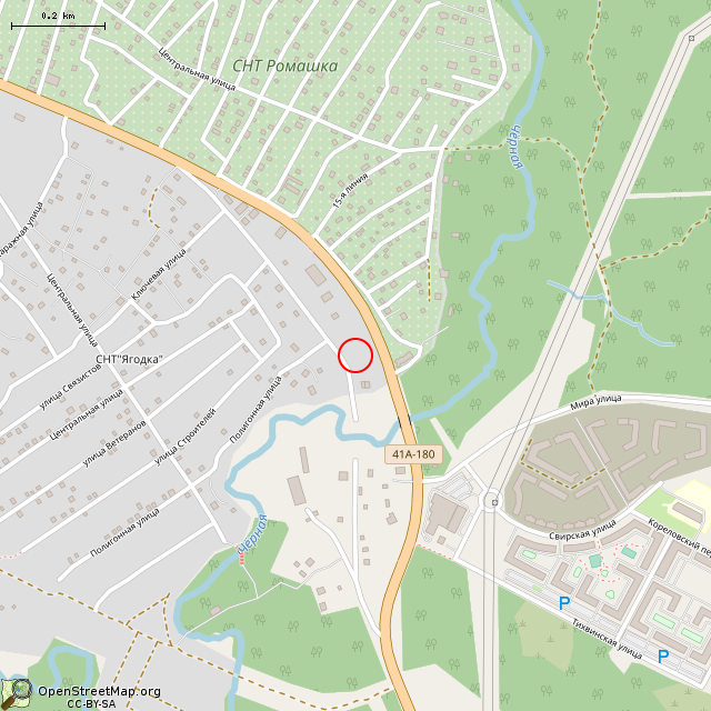 Карта где находится Братская могила и воинский мемориал (Сертолово) в среднем масштабе