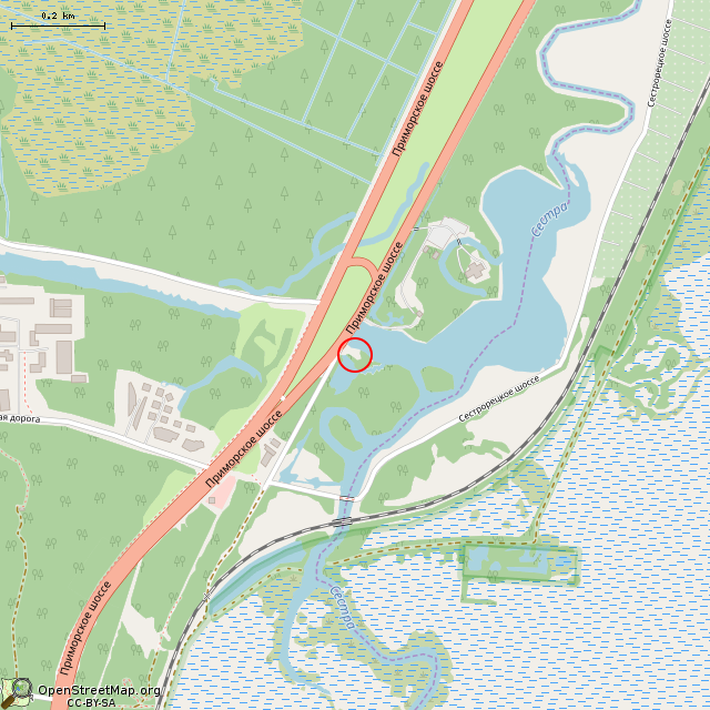 Карта где находится Мемориал «Сестра» (Санкт-Петербург) в среднем масштабе