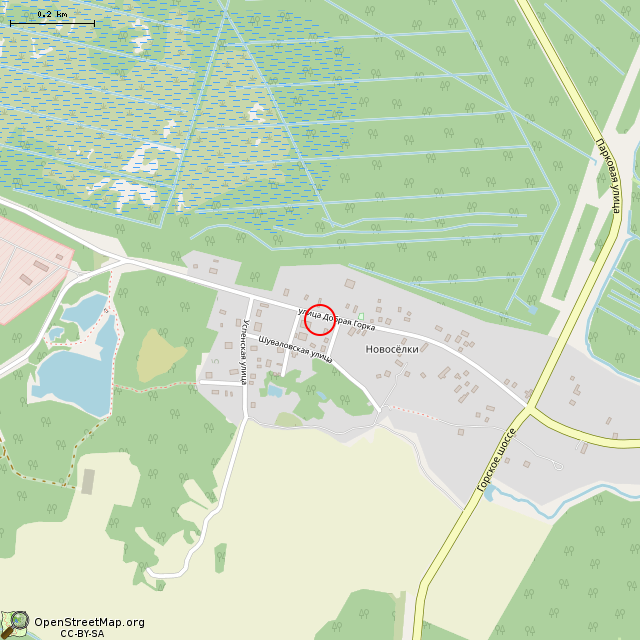 Карта где находится Гранитная стела в память о жителях деревни Новосёлки, погибших в Великой Отечественной войне (Санкт-Петербург) в среднем масштабе