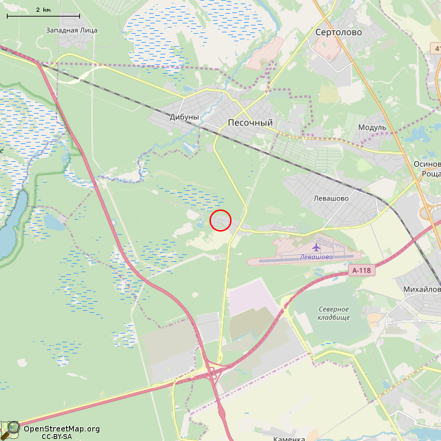 Карта где находится Гранитная стела в память о жителях деревни Новосёлки, погибших в Великой Отечественной войне (Санкт-Петербург) в мелком масштабе