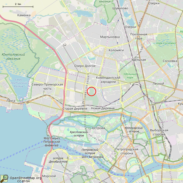 Карта где находится Мемориальный комплекс военным морякам-тихоокеанцам (Санкт-Петербург) в мелком масштабе