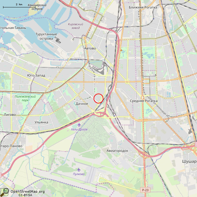 Карта где находится Клумба (Санкт-Петербург) в мелком масштабе