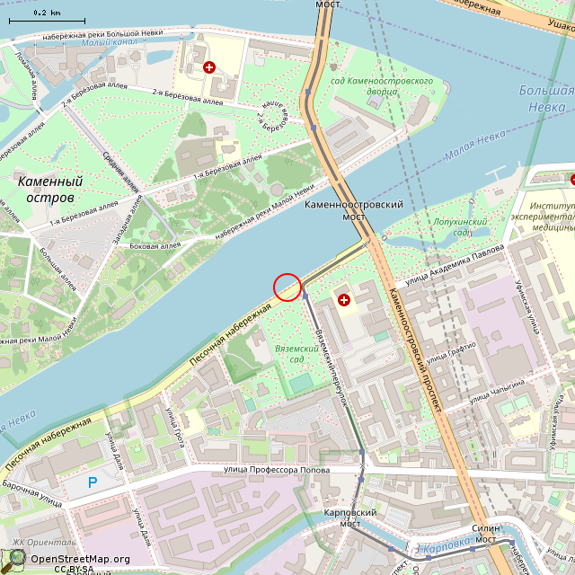 Карта каменного острова в санкт петербурге