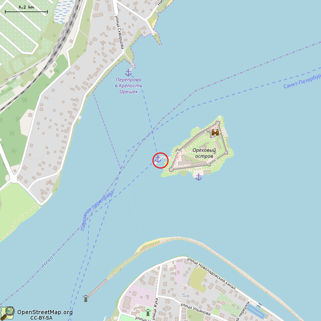 Карта где находится Пристань в среднем масштабе