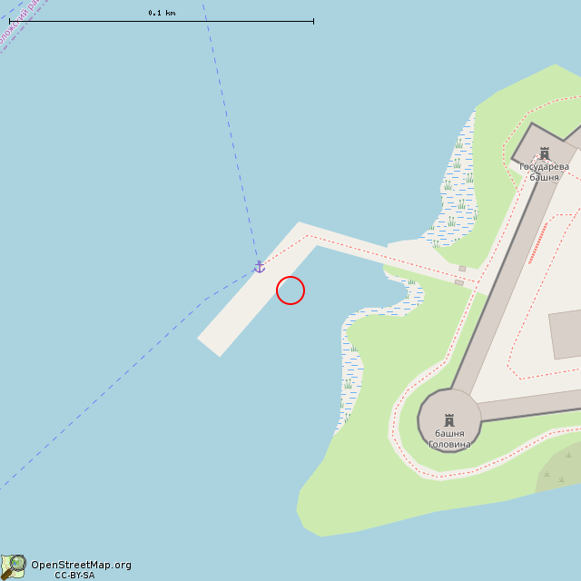 Карта где находится Пристань в крупном масштабе