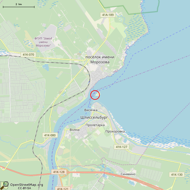 Карта где находится Пристань в мелком масштабе