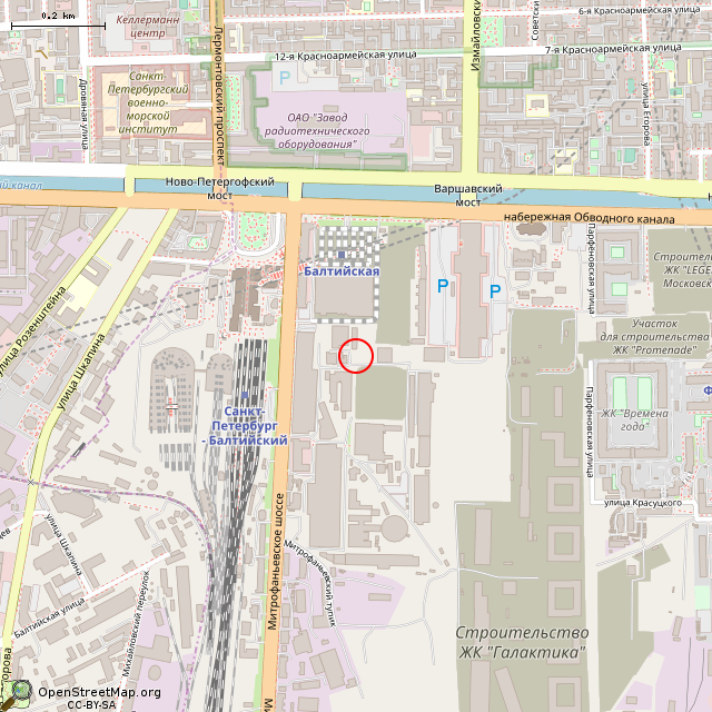 Карта где находится Памятник погибшим сотрудникам Подъемтрансмаша (Санкт-Петербург) в среднем масштабе