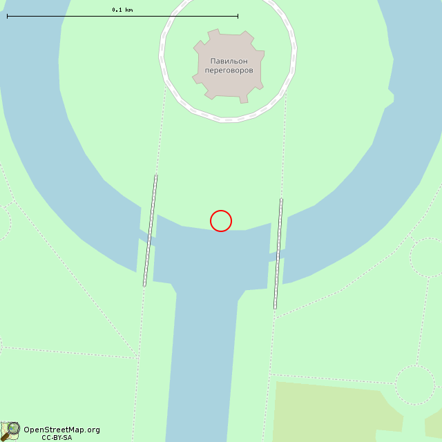 Карта где находится Причал со львами (Санкт-Петербург) в крупном масштабе