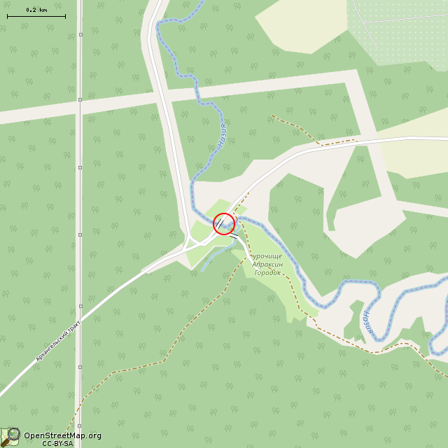 Карта где находится Опоры Моста (Приладожское городское поселение) в среднем масштабе