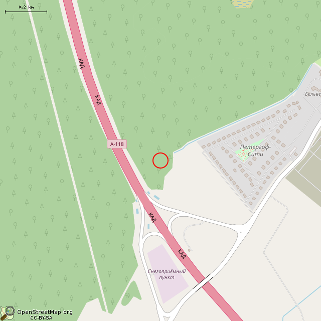 Карта где находится Памятник на месте гибели летчиков А. Ф. Литовчука и Н. А. Трунова в среднем масштабе