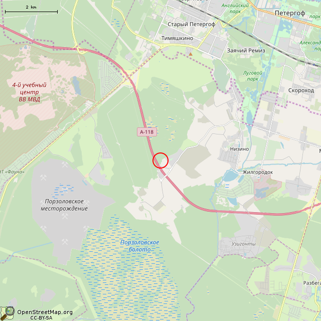 Карта где находится Памятник на месте гибели летчиков А. Ф. Литовчука и Н. А. Трунова в мелком масштабе