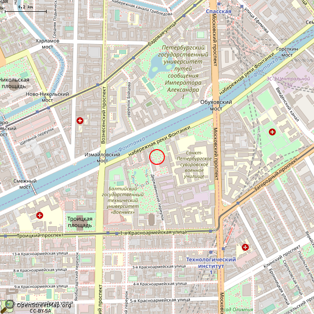 Карта где находится Арт объект (Санкт-Петербург) в среднем масштабе
