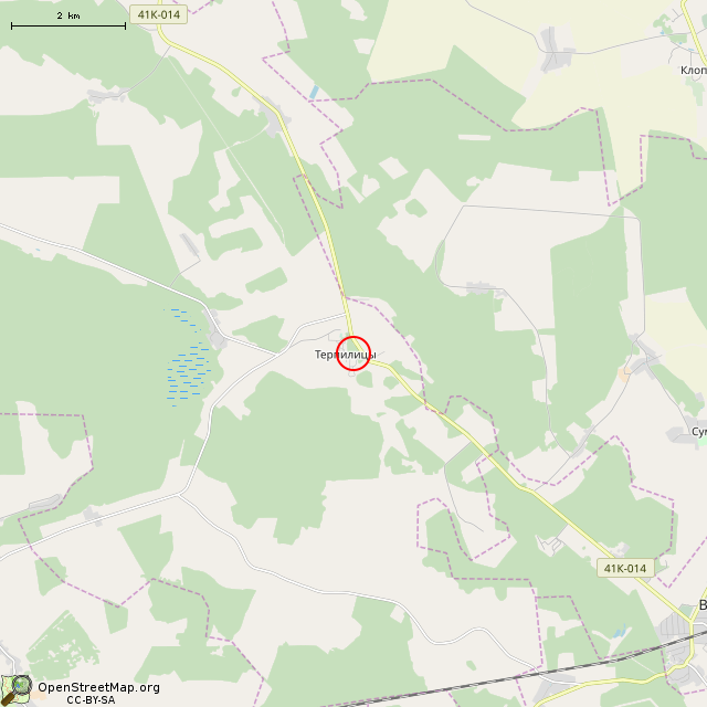 Карта где находится Куча больших валунов (Терпилицы) в мелком масштабе