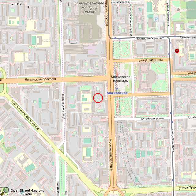 Карта где находится Черепаха (Санкт-Петербург) в среднем масштабе