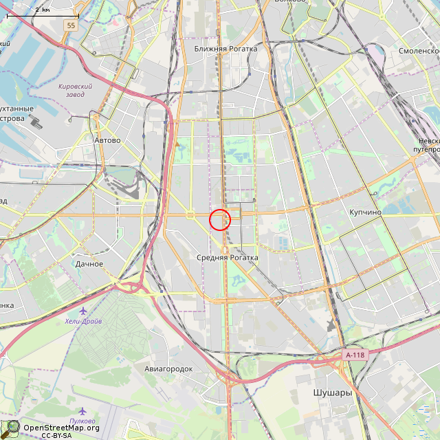 Карта где находится Черепаха (Санкт-Петербург) в мелком масштабе
