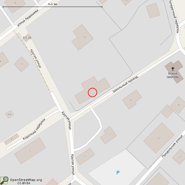 Карта где находится Бывшая школа № 2 (Выборг) в крупном масштабе