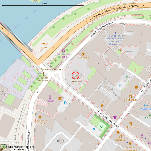 Карта где находится Памятник Торгильсу Кнутссону (Выборг) в крупном масштабе