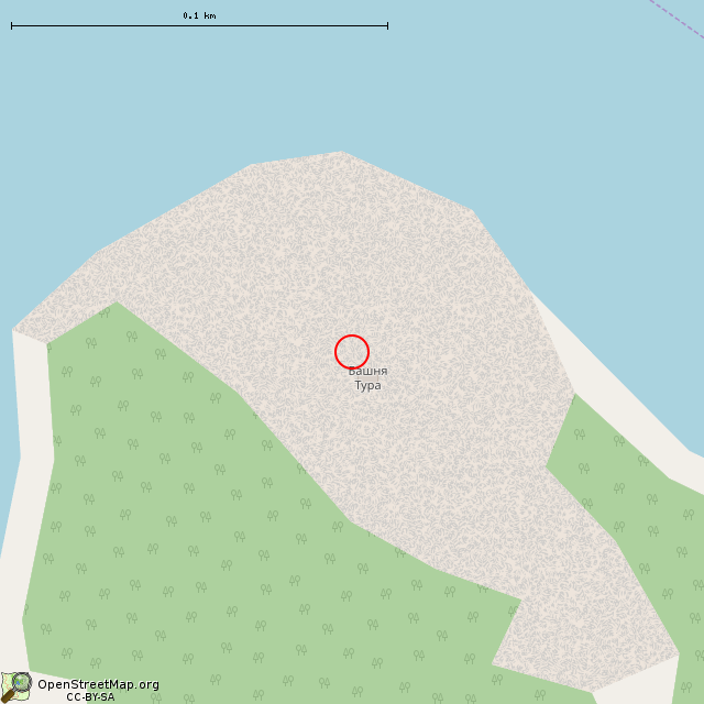 Карта где находится Дозорная башня Тура в крупном масштабе