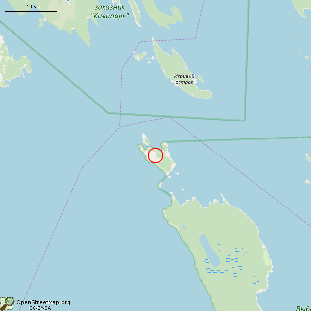 Карта где находится Старая советская погранвышка в мелком масштабе