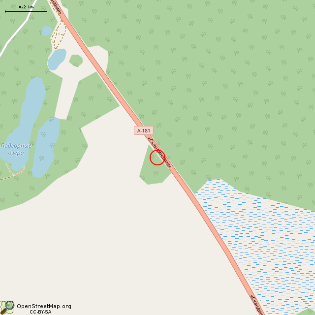 Карта где находится Крест в среднем масштабе