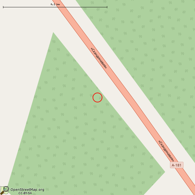 Карта где находится Крест в крупном масштабе