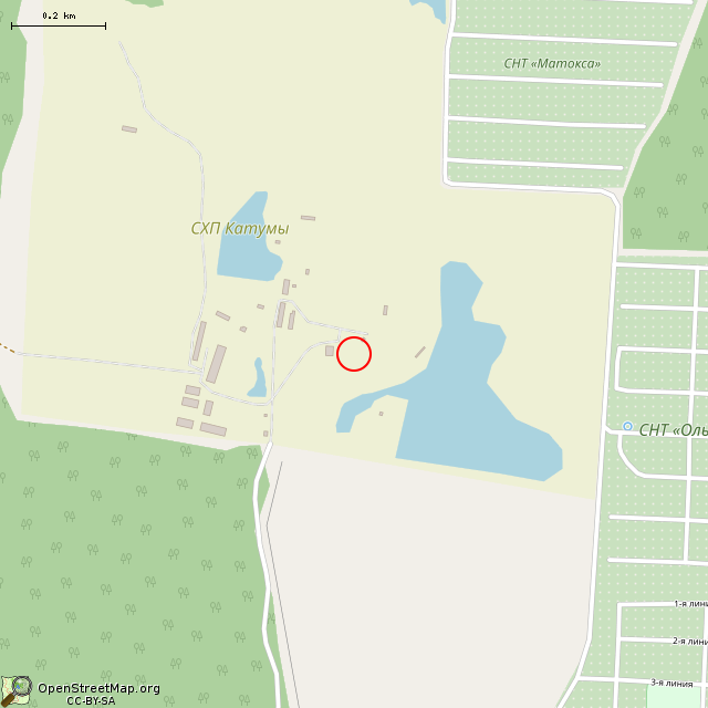 Карта где находится Артиллерийский полукапонир № К-2 КаУР в среднем масштабе