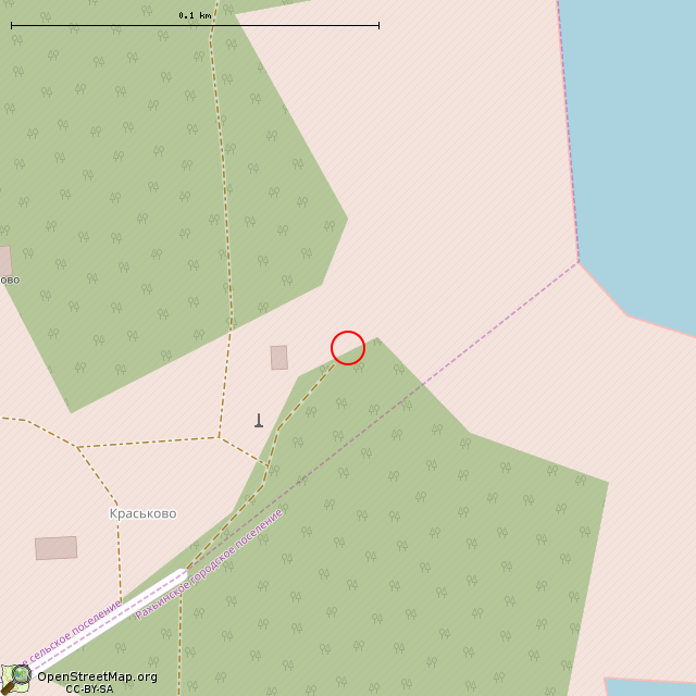 Карта где находится Памятник работникам полигона в крупном масштабе