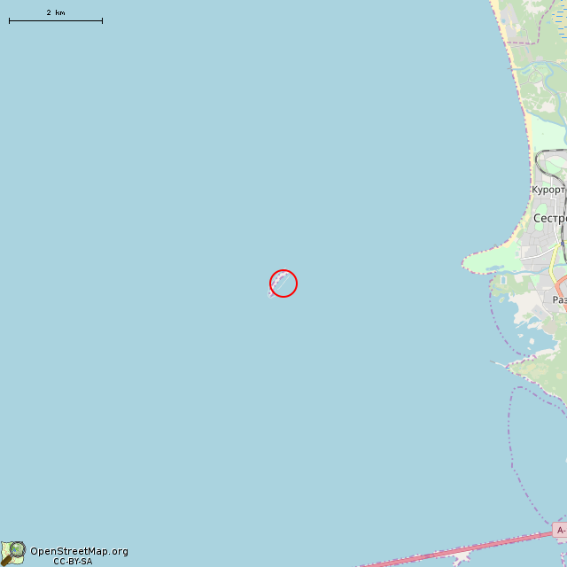 Карта где находится ДОТ № 4 КронУР (Санкт-Петербург) в мелком масштабе