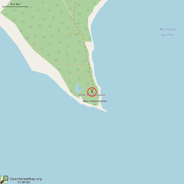 Карта где находится Маяк в среднем масштабе