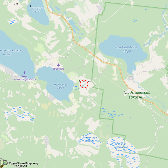 Карта где находится Памятник Ленину (Тарасово) в мелком масштабе