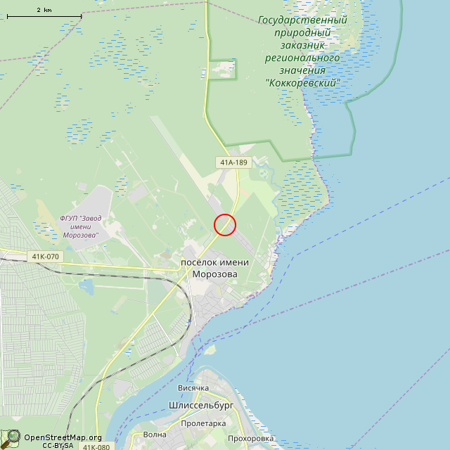 Карта где находится Вышка милицейского КПП в мелком масштабе