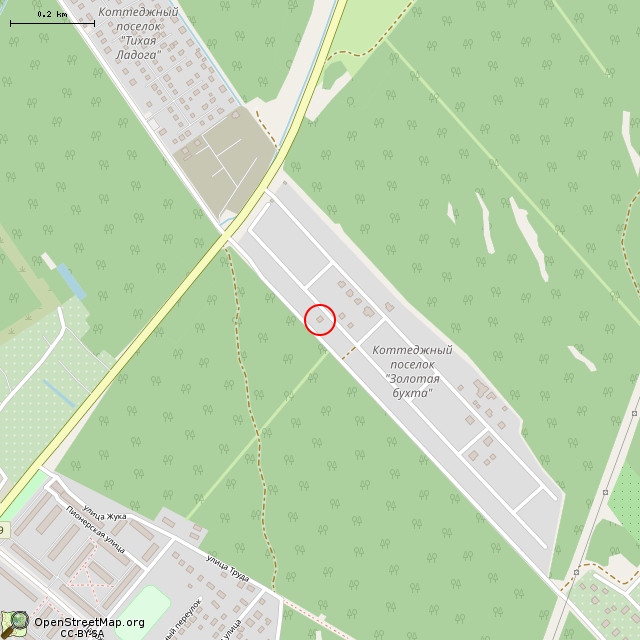 Карта где находится Заброшенный дом. в среднем масштабе