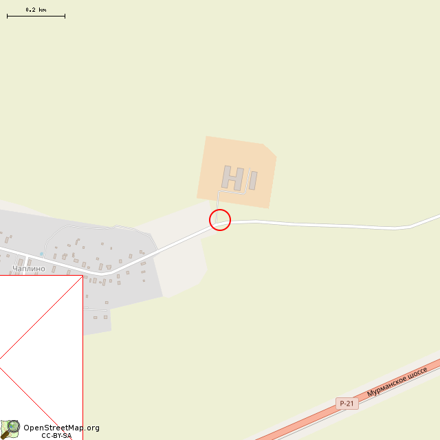 Карта где находится Весовая (Чаплино)      | заброшенный, неиспользуемый объект в среднем масштабе