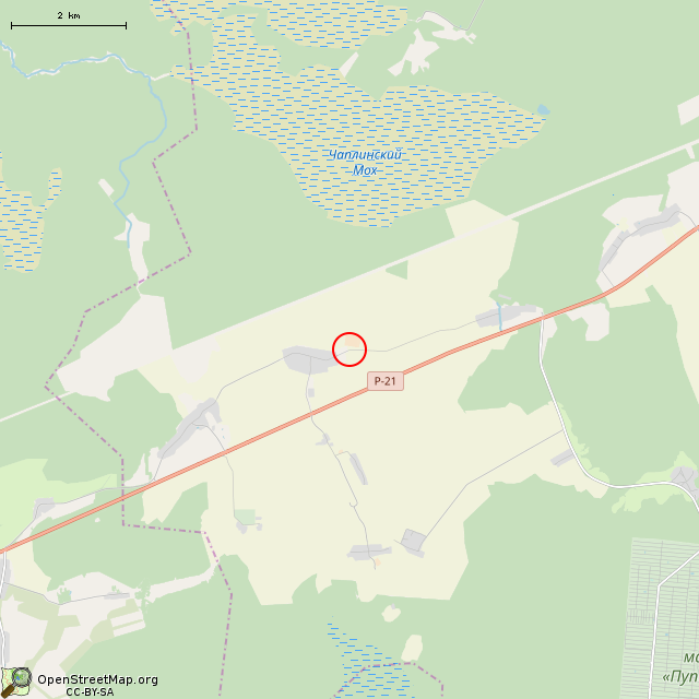 Карта где находится Весовая (Чаплино)      | заброшенный, неиспользуемый объект в мелком масштабе