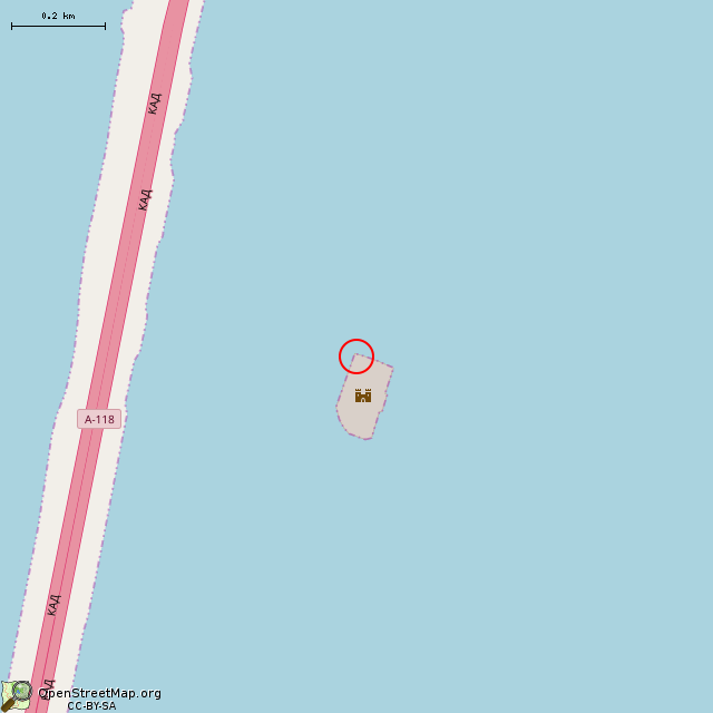 Карта где находится ДОТ КронУР (Санкт-Петербург)      | долговременная огневая точка (дот) в среднем масштабе