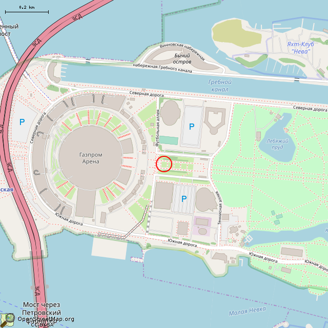 Карта где находится Памятник С. М. Кирову (Санкт-Петербург) в среднем масштабе