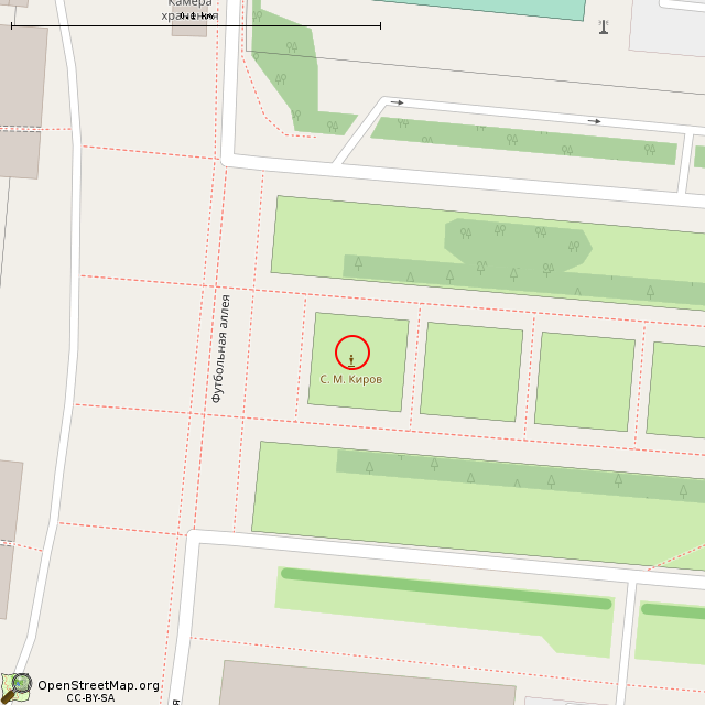 Карта где находится Памятник С. М. Кирову (Санкт-Петербург) в крупном масштабе
