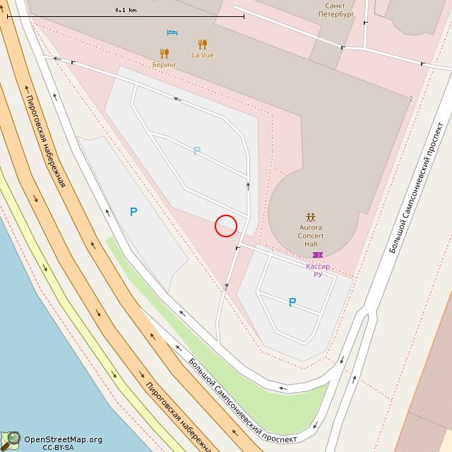 Карта где находится Памятный знак фрегату «Крейсер» (Санкт-Петербург) в крупном масштабе