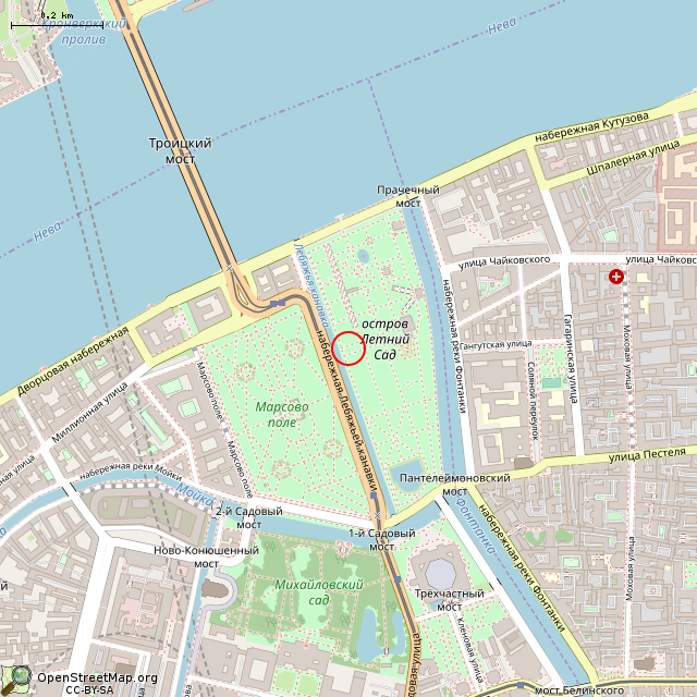 Карта где находится «Амур и Психея» (Санкт-Петербург) в среднем масштабе