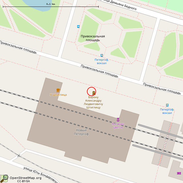 Карта где находится Памятник Александру Людвиговичу Штиглицу (Санкт-Петербург) в крупном масштабе